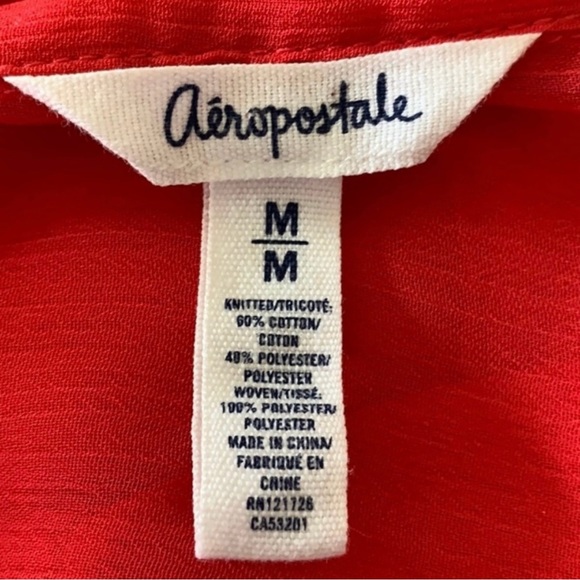 Aeropostale Dark Pink Button Down Blouse Size Medium - Picture 5 of 5